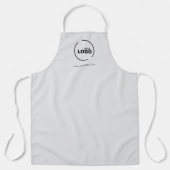 Mitarbeiter mit moderner Firmenlogos, leicht grau Schürze (Vorderseite)