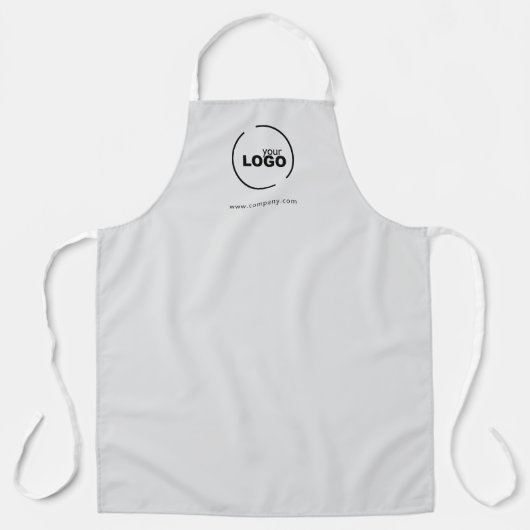 Mitarbeiter mit moderner Firmenlogos, leicht grau Schürze (Vorderseite)