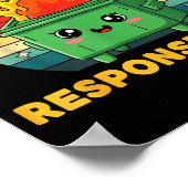 Mitarbeiter-Müllcontainer-Feuer-Response-Team-Häss Poster (Ecke)