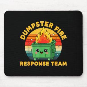 Mitarbeiter-Müllcontainer-Feuerwehr-Team hässliche Mousepad