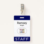 Mitarbeiter-Name Abzeichen für kundenspezifische F Ausweis (Vorderseite mit Klammer)