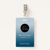 Mitarbeiter-Name Abzeichen für kundenspezifische F Ausweis (Vorderseite mit Klammer)