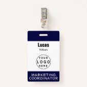 Mitarbeiter-Name Abzeichen für kundenspezifische F Ausweis (Vorderseite mit Klammer)