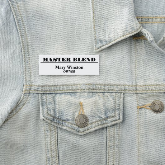 Mitarbeiter Namensschild Magnet oder Steckverschlu (Beispiel)