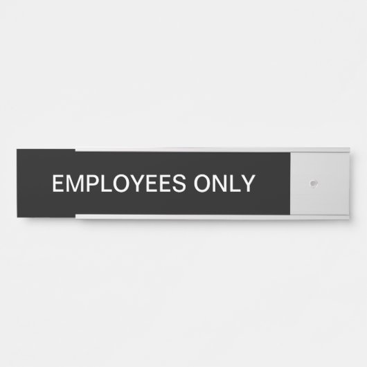 Mitarbeiter nur einfache Türsignierung Türschild (Vorderseite )