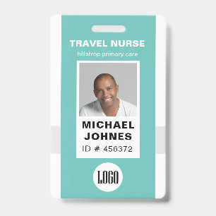 Mitarbeiter-Nurse-Foto und Logo-Name-Badge Ausweis