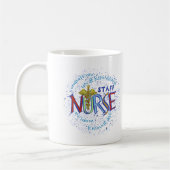 Mitarbeiter Nurse Motto Kaffeetasse (Links)