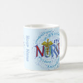 Mitarbeiter Nurse Motto Kaffeetasse (VorderseiteRechts)