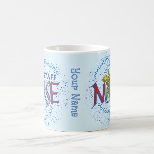 Mitarbeiter Nurse Motto Kaffeetasse (Mittel)