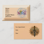 Mitarbeiter Nurse Motto Terminkarte (Vorne/Hinten)