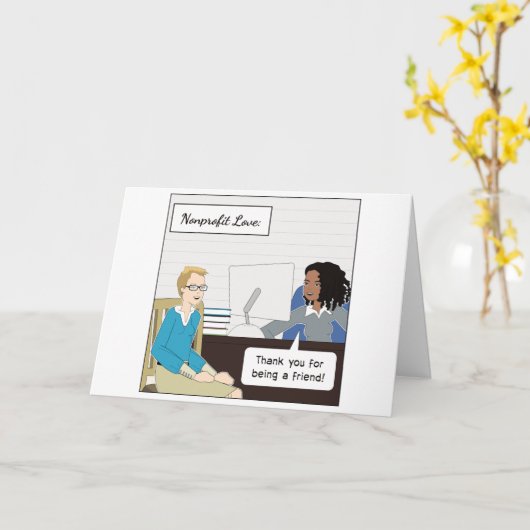 Mitarbeiter oder Freiwillige Non-Profit Vielen Dan Karte (Gelbe Blume)