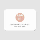 Mitarbeiter oder Lehrpersonal der Logofirma hinzuf Namensschild (Vorderseite)