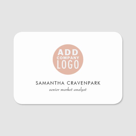 Mitarbeiter oder Lehrpersonal der Logofirma hinzuf Namensschild (Vorderseite)