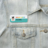 Mitarbeiter-Pin-Nametag oder Magnetisch mit Logo, Namensschild (Beispiel)