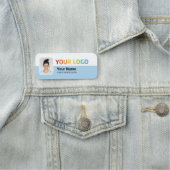 Mitarbeiter-Pin-Nametag oder Magnetisch mit Logo,  Namensschild (Beispiel)