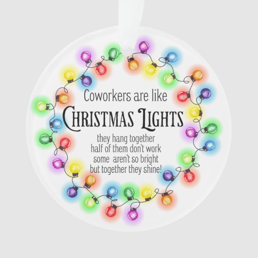 Mitarbeiter schätzen Weihnachtsgeschenk Ornament (Vorderseite)