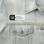 Mitarbeiter Schwarz-weiß 2 Farblogo Magnetisch Namensschild (Beispiel)