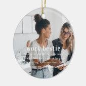 Mitarbeiter | Sentimental Foto Keepake Weihnachten Keramik Ornament (Links)