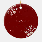 Mitarbeiter | Sentimental Foto Keepake Weihnachten Keramik Ornament (Hinten)