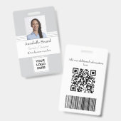 Mitarbeiter-Sicherheits-ID - Name Foto QR-Code Ausweis (Vorder- & Rückseite)