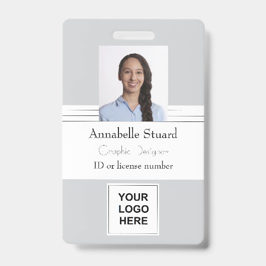 Mitarbeiter-Sicherheits-ID - Name Foto QR-Code Ausweis (Vorderseite)