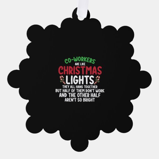 Mitarbeiter sind wie Weihnachtslicht Ornament Karte (Vorderseite)