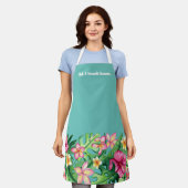 Mitarbeiter-Tropische Blume-Grenze Schürze (Getragen)