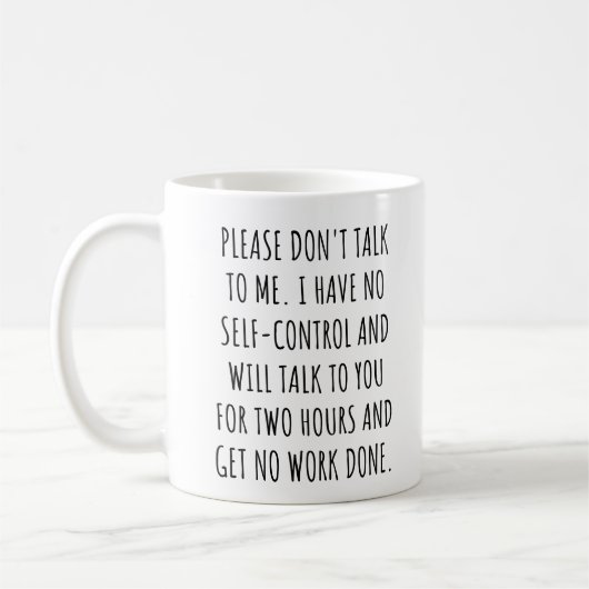 Mitarbeiter und Kollegen Funny Work Sprichwort Kaffeetasse (Links)