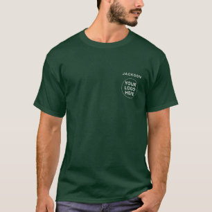 Mitarbeiter-Uniform Geschäftsanzug Tiefes Waldgrün T-Shirt