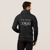 Mitarbeiter-Uniform Geschäftslogo Schwarz Hoodie (Schwarz voll)