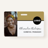 Mitarbeiter Unternehmen ID Foto Logo QR Code Schwa Ausweis (Vorderseite)