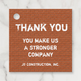 Mitarbeiter Vielen Dank an Red Brick Wall Business Geschenkanhänger