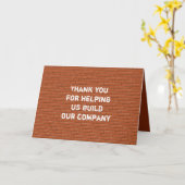 Mitarbeiter Vielen Dank an Red Brick Wertschätzung Karte (Gelbe Blume)