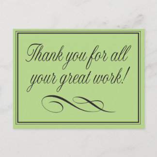 Mitarbeiter Vielen Dank für Ihre gute Arbeit Postkarte