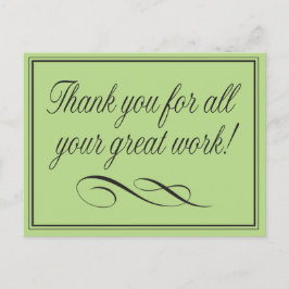 Mitarbeiter Vielen Dank für Ihre gute Arbeit Postkarte