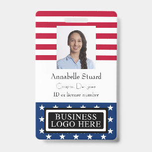 Mitarbeiter von American Flag Business Security Ausweis