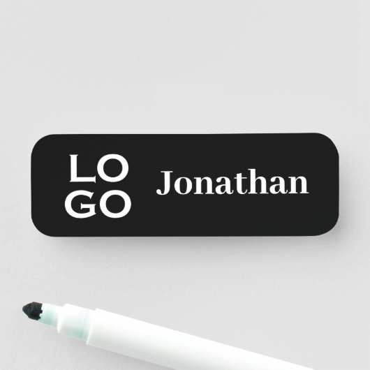 Mitarbeiter von Black Company oder Unternehmen Namensschild (Beispiel)