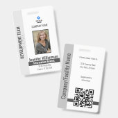 Mitarbeiter von Charcoal Foto Company Security QR  Ausweis (Vorder- & Rückseite)