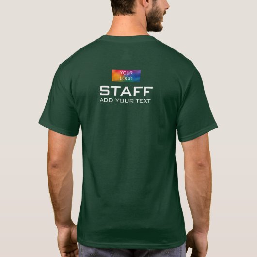 Mitarbeiter von Deep Forest Green zweiseitiger Men T-Shirt (Rückseite)