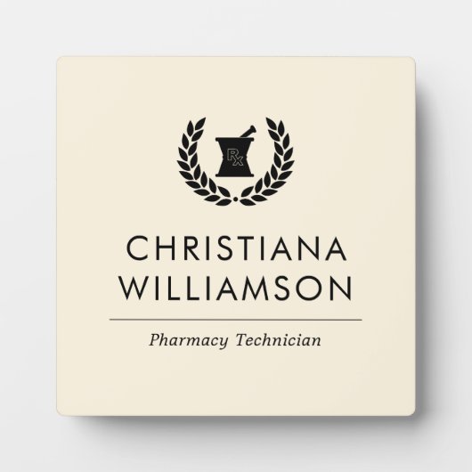 Mitarbeiter von Pharmazie Pharmacy Tech Fotoplatte (Vorderseite)