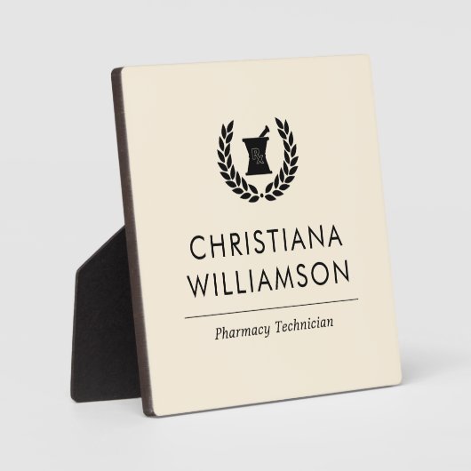 Mitarbeiter von Pharmazie Pharmacy Tech Fotoplatte (Vorderseite)