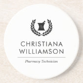 Mitarbeiter von Pharmazie Pharmacy Tech Getränkeuntersetzer (Vorne)