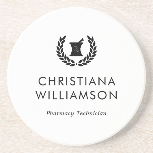 Mitarbeiter von Pharmazie Pharmacy Tech Getränkeuntersetzer (Vorne)