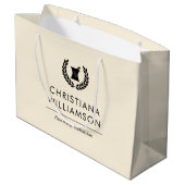 Mitarbeiter von Pharmazie Pharmacy Tech Große Geschenktüte (Rückseite Schrägansicht)