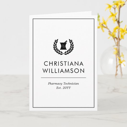 Mitarbeiter von Pharmazie Pharmacy Tech Karte (Gelbe Blume)