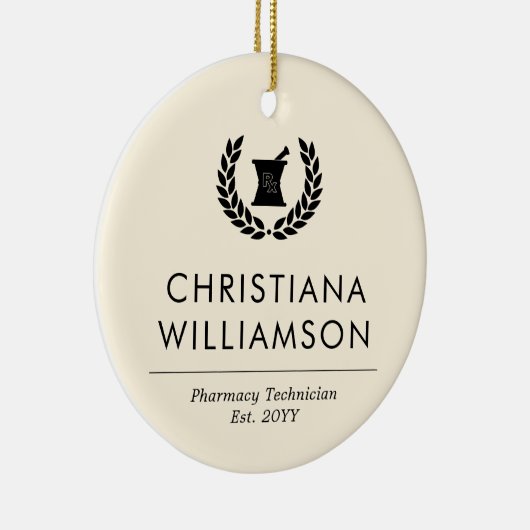 Mitarbeiter von Pharmazie Pharmacy Tech Keramik Ornament (Rechts)