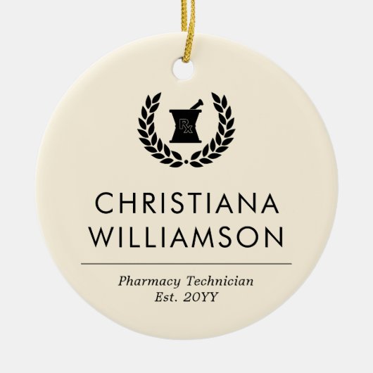 Mitarbeiter von Pharmazie Pharmacy Tech Keramik Ornament (Vorne)