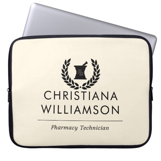 Mitarbeiter von Pharmazie Pharmacy Tech Laptopschutzhülle (Vorderseite)