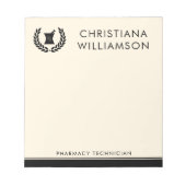 Mitarbeiter von Pharmazie Pharmacy Tech Notizblock (Vorderseite)