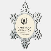 Mitarbeiter von Pharmazie Pharmacy Tech Schneeflocken Zinn-Ornament (Rechts)